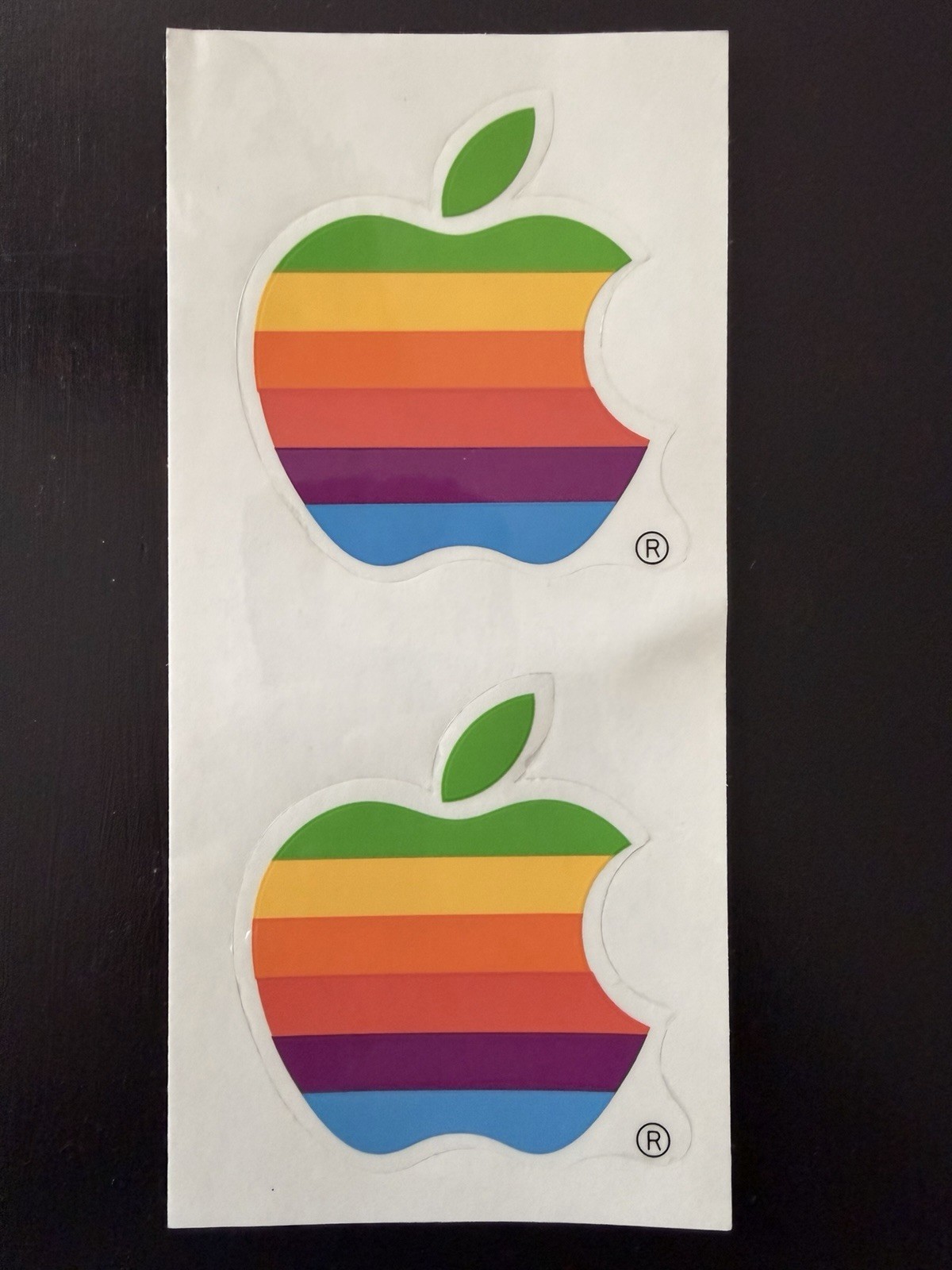 Vintage Apple Macintosh Computer Rainbow Stickers Decals Sheets Of 2 - 2.5”x3.0”