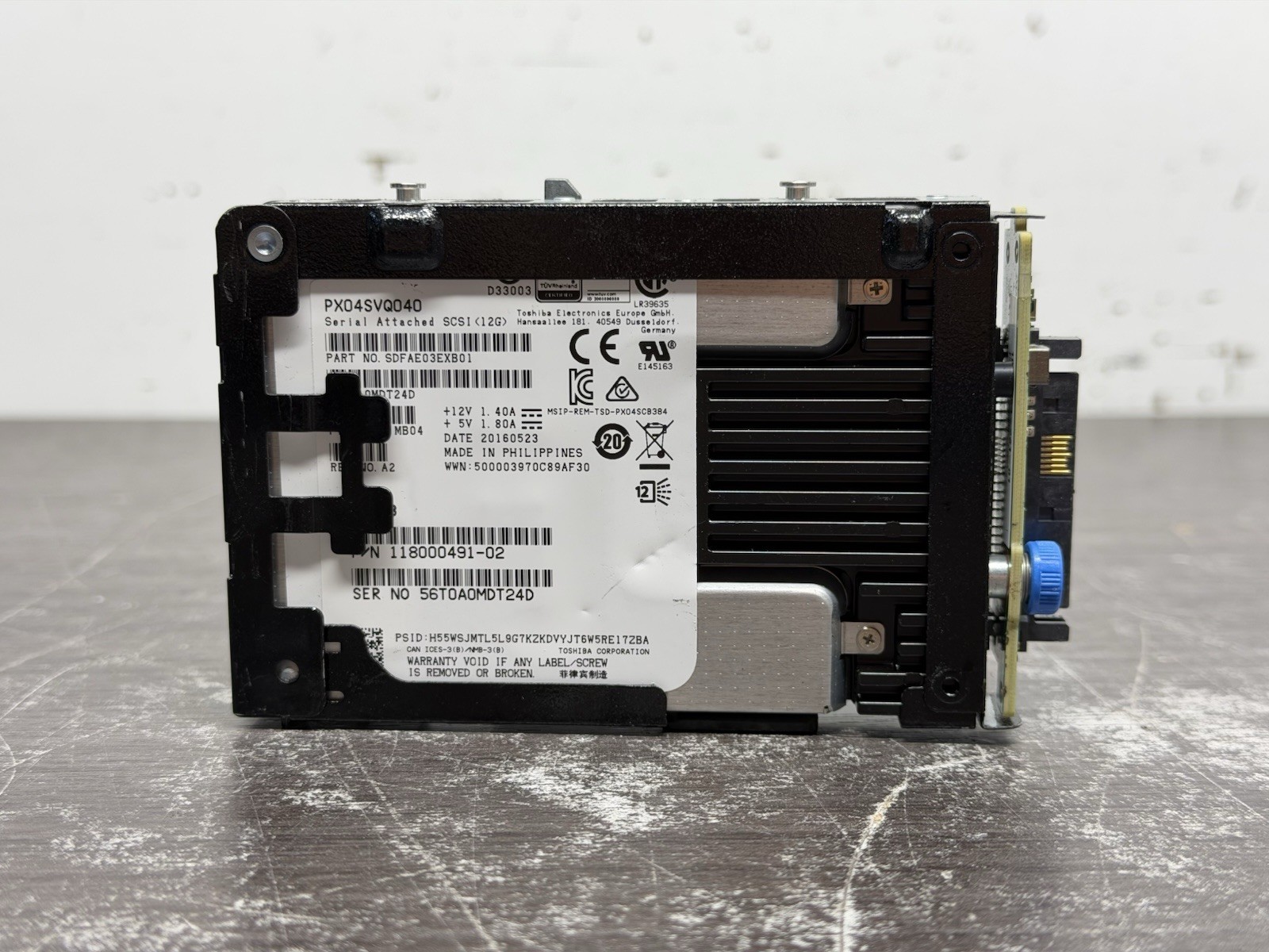Toshiba 005052027 400GB 2.5" SAS 12Gb/s SSD – A558