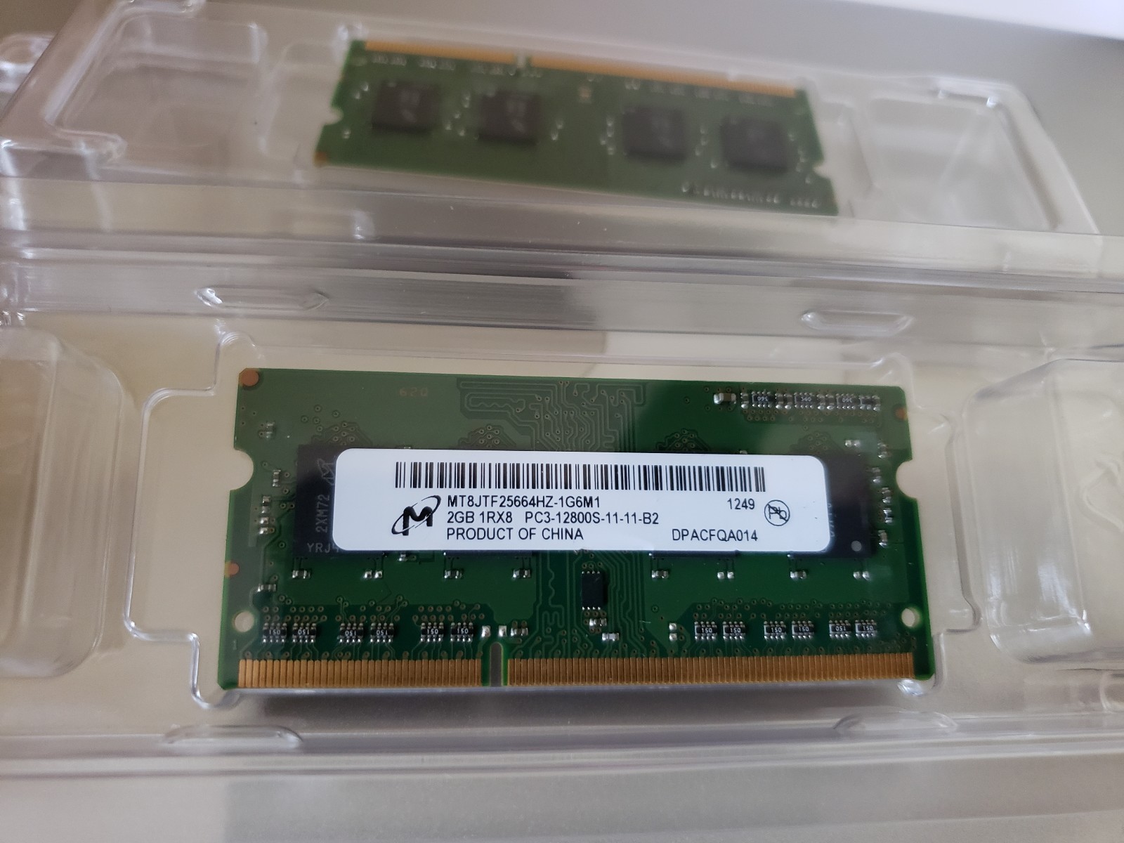 Micron 4GB (2x2GB) PC3-12800s DDR3-1600MHz 1Rx8 Laptop Ram Memory