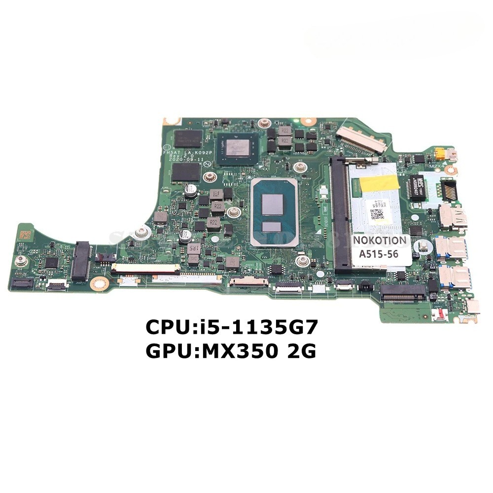 FH5AT LA-K092P For Acer Aspire A515-56/56G Motherboard W/ i5-1135G7 CPU+MX350 2G