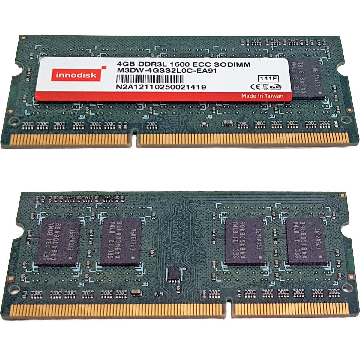 Innodisk 4GB 1Rx8 DDR3L 1600 ECC SO-DIMM M3DW-4GSS2L0C-EA91