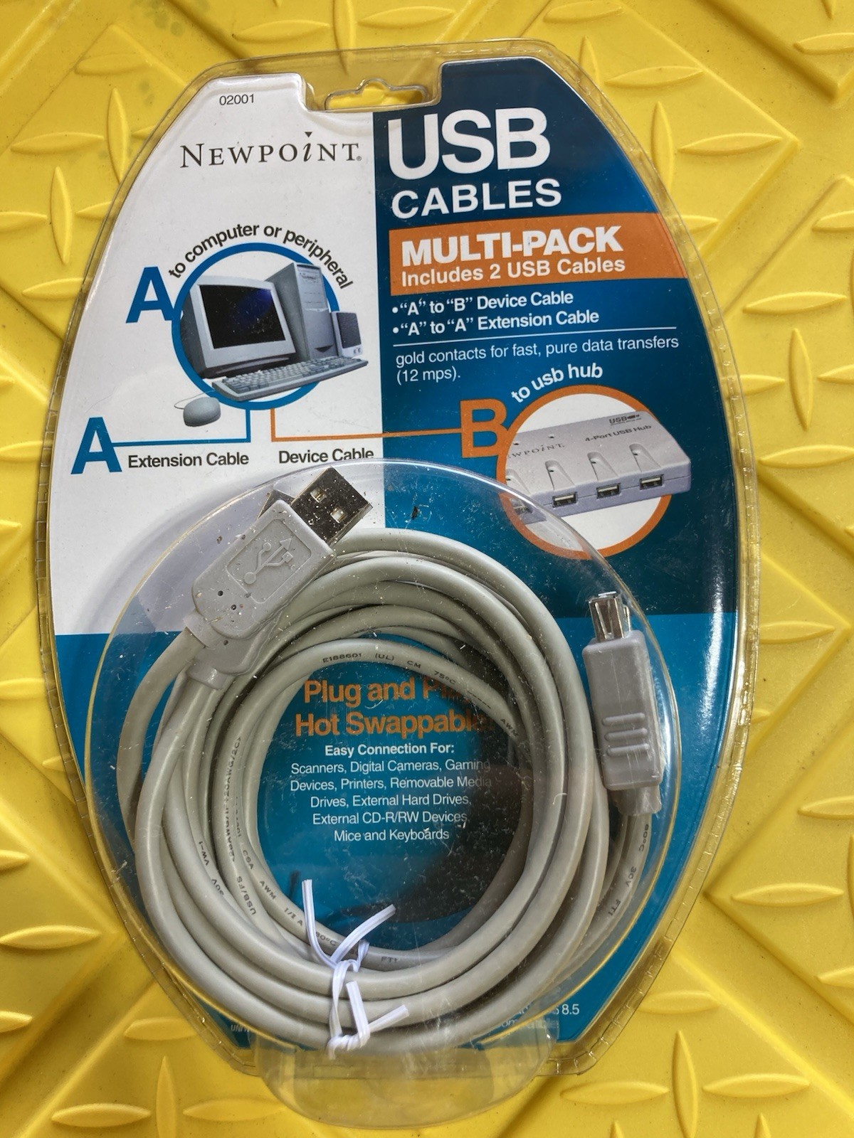 Newpoint USB Cables Multi-Pack Includes A to B Device Cable USP: 797146033961