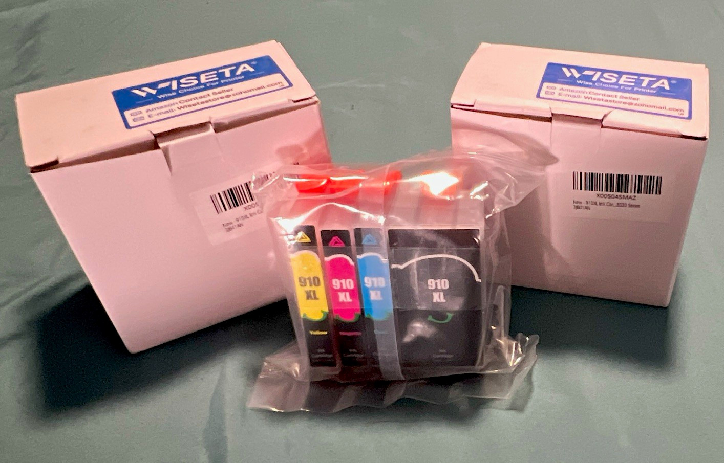 WISETA 910XL Compatible Ink Cartridges Set for HP Inkjet CMYK (4 Pack) x 2