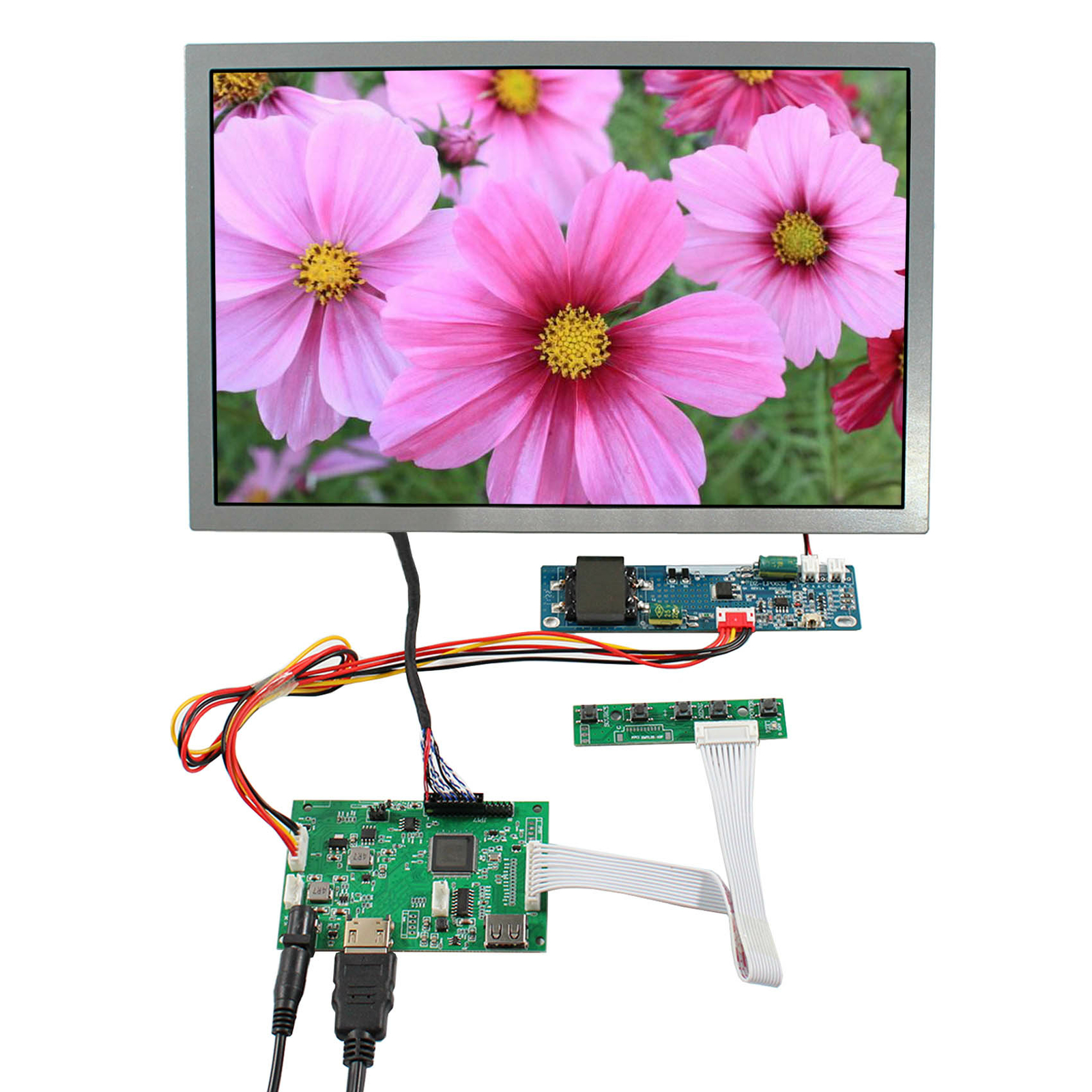 12.1inch 1280x800 1000nit outdoor LCD Screen With HD USB Controller Board