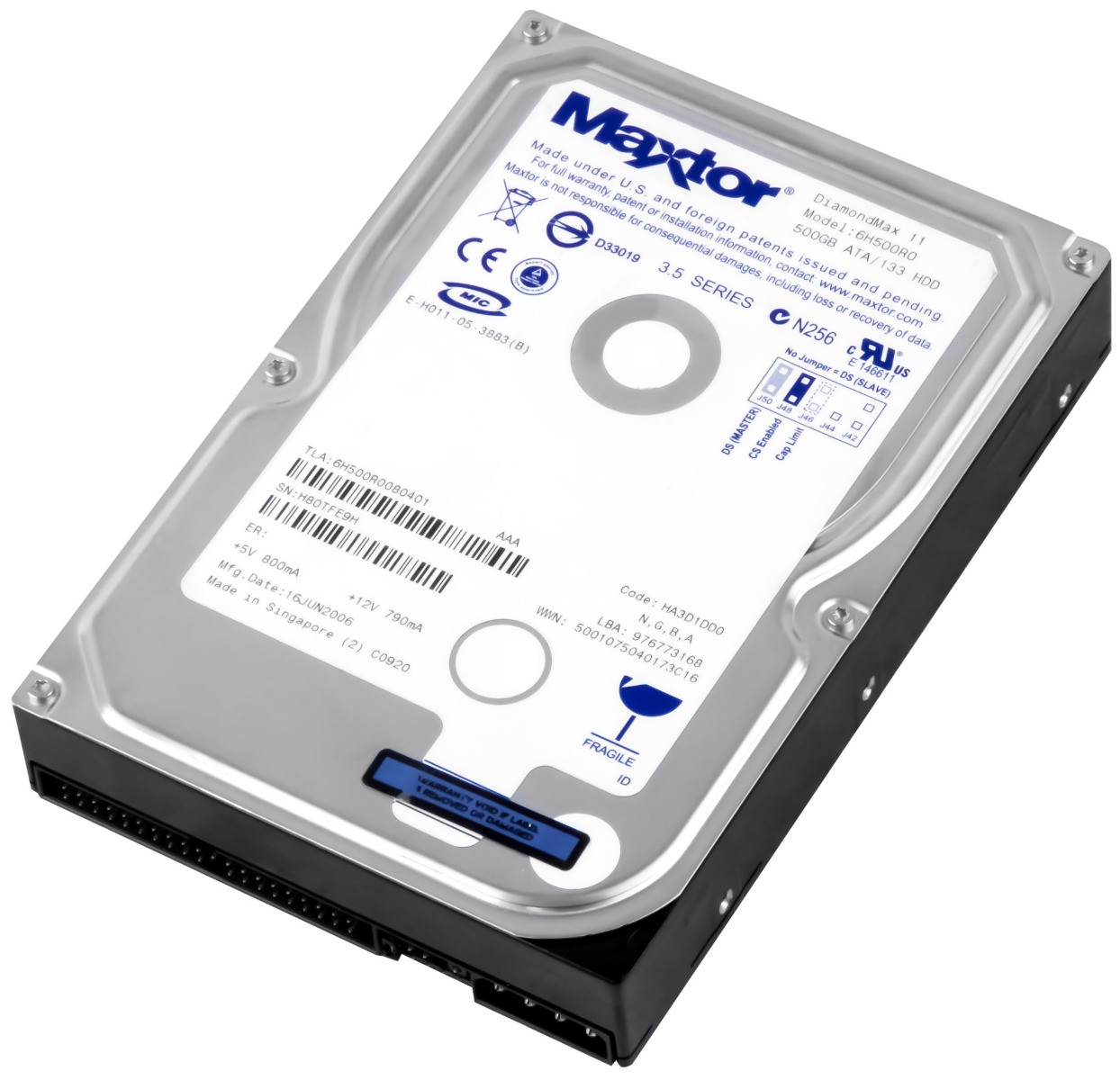 Maxtor DiamondMax 11 500GB 7.2K 16MB ATA 3.5'' 6H500R0