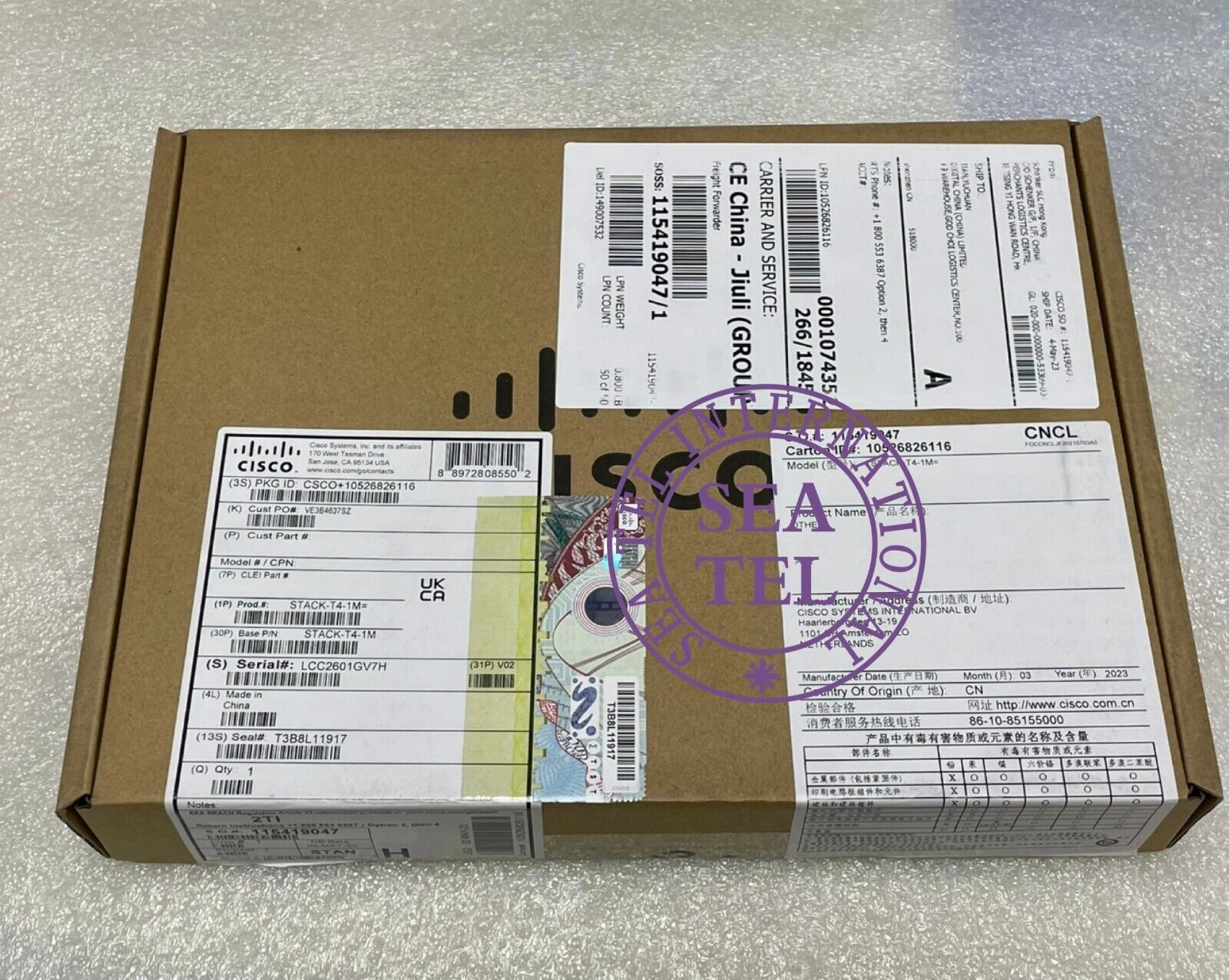 STACK-T4-1M Stacking Cable for Cisco C9200 series NEW SEALED I FEDEX P