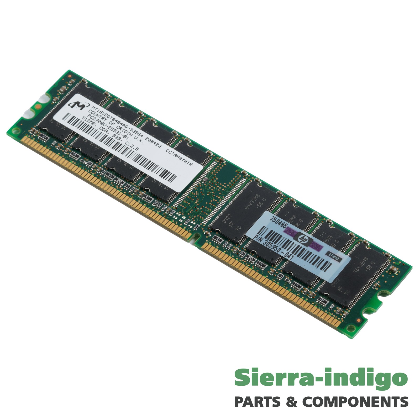 MT16VDDT6464AG-335G4 PC2700U-25331-B1 512MB Memory RAM