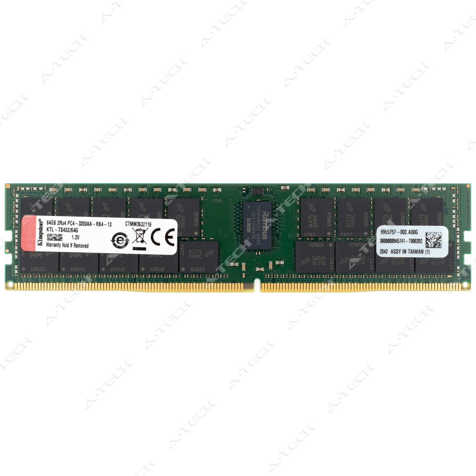 Kingston 64GB DDR4-3200 PC4-25600 2Rx4 ECC RDIMM Server Memory RAM KTL-TS432/64G