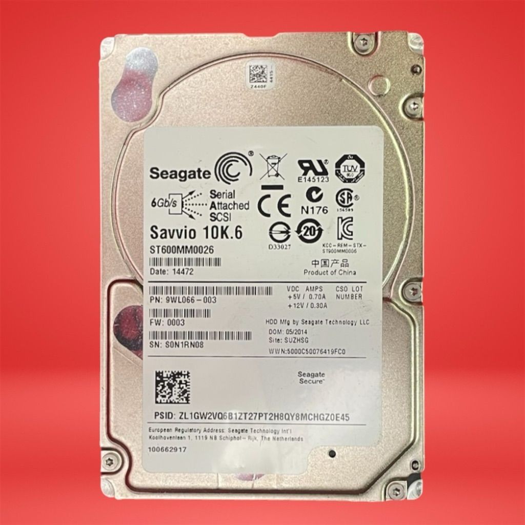 Seagate ST600MM0026 Savvio 10K.6 600GB 2.5" SAS Internal Hard Drive