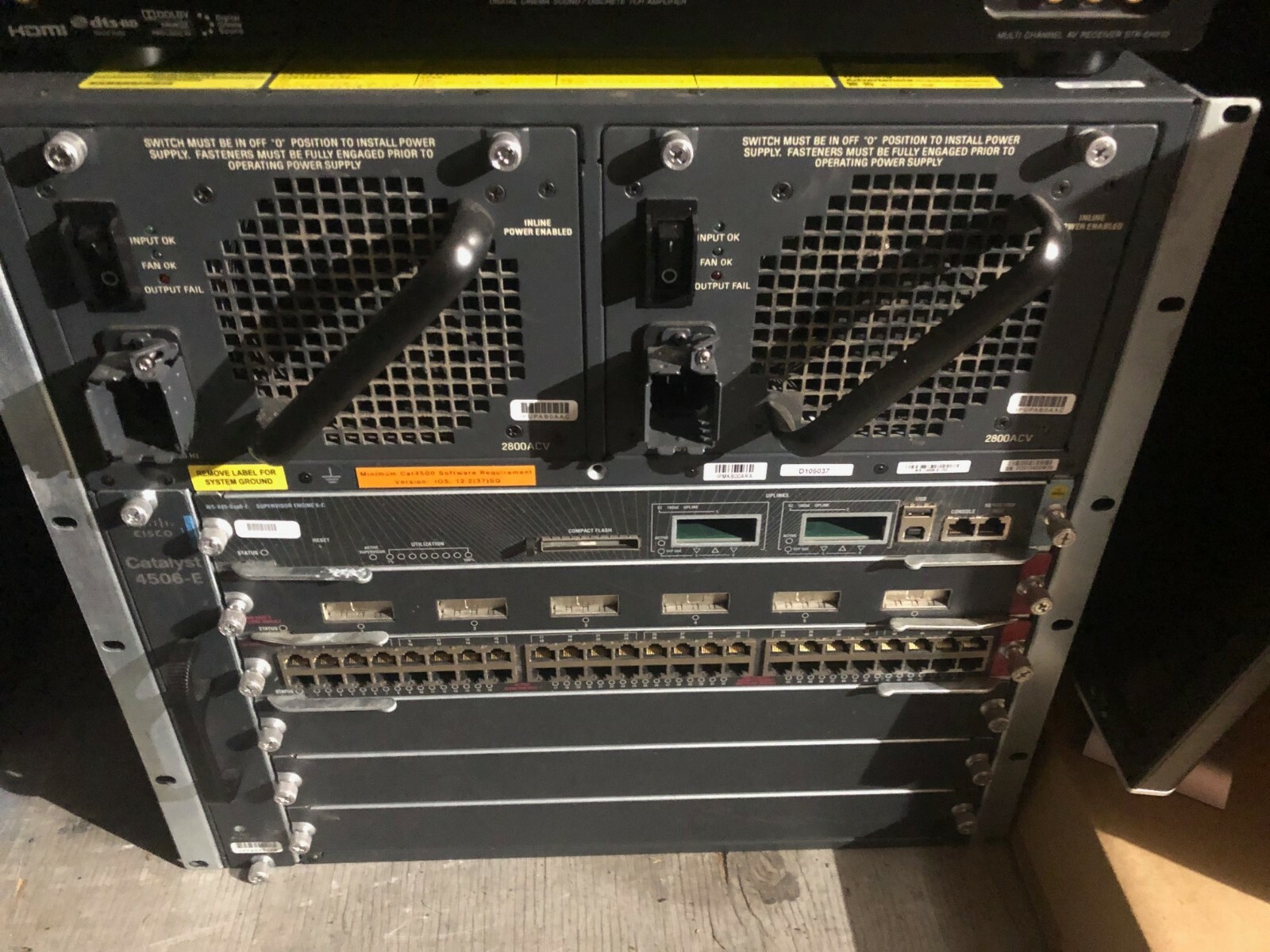 Cisco Catalyst WS-C4506-E Switch w/ WS-X4306-GB WS-X4448-GB