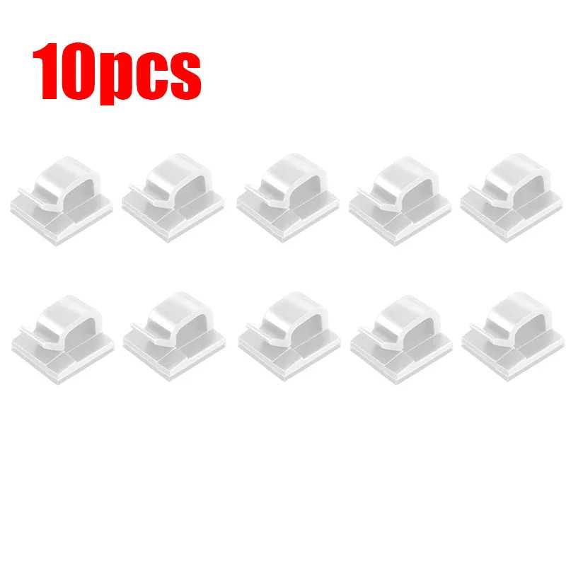 10/20pcs Cable Feeder Fixed Self-Adhesive Buckle Type Non Punching Cabl