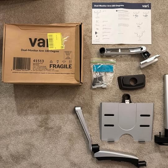 vari dual monitor arm