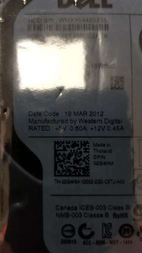 Dell WD2003FYYS-18W0B0 Hard Drive 2TB 3,5" SATA RE4 7200RPM SATA Refurbished