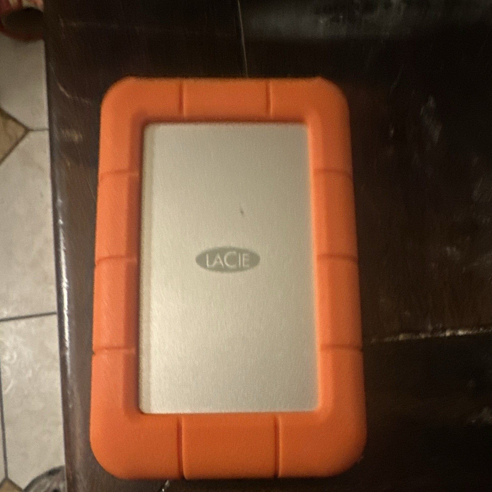 LaCie Rugged External Drive Rugged, Orange/Silver Bumper Case Design