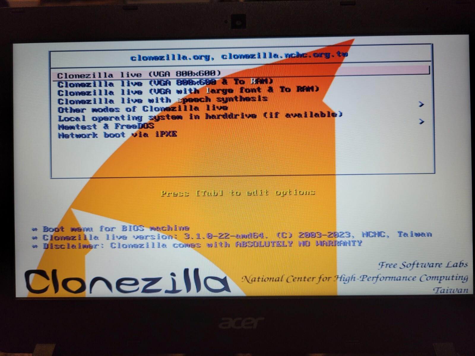 Clonezilla 64 Bit Bootable Image, Restore, Backup - Windows/Linux 32G USB Stick