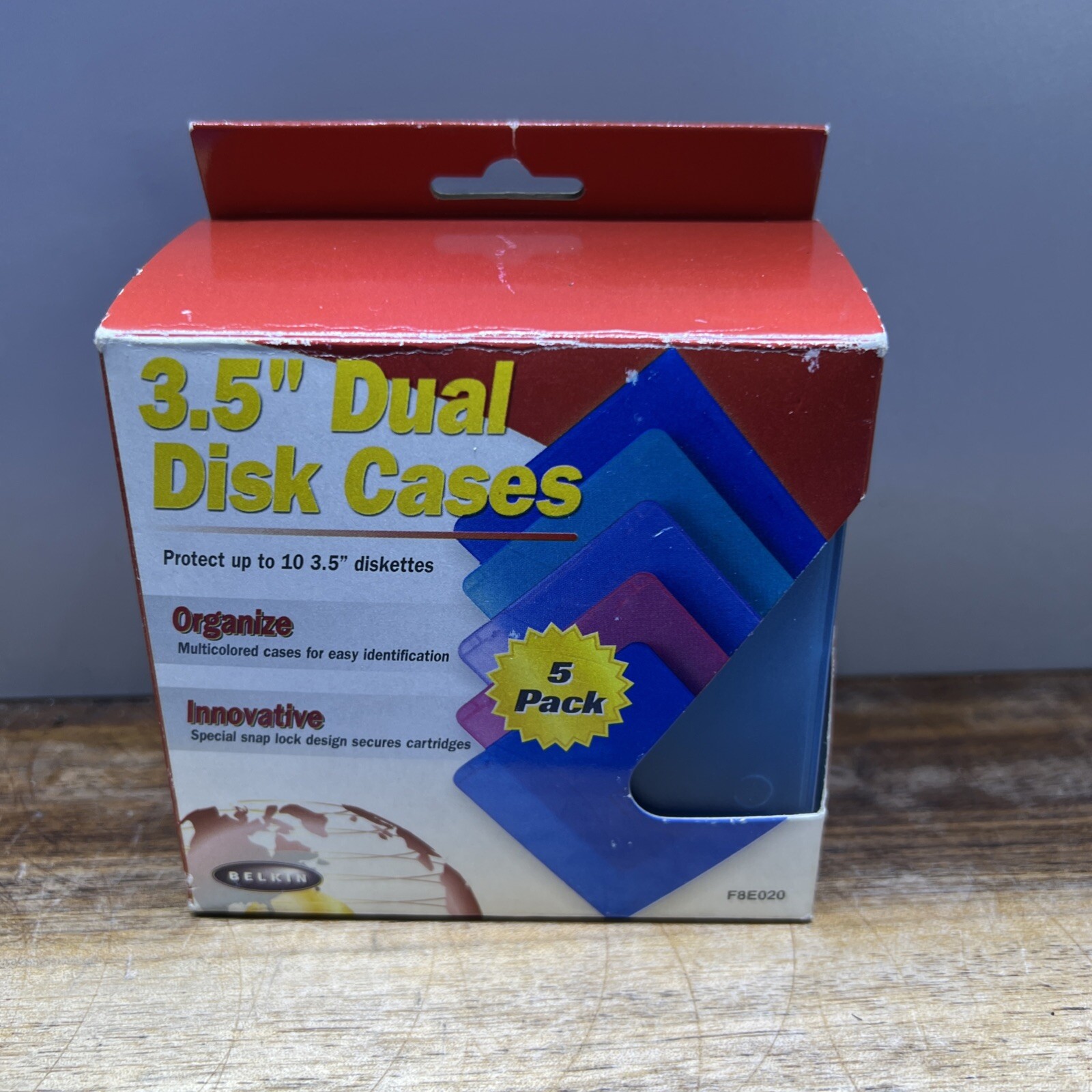 Belkin Components - 3.5 Dual Diskette Case - Media Storage Boxes - 5 Pack