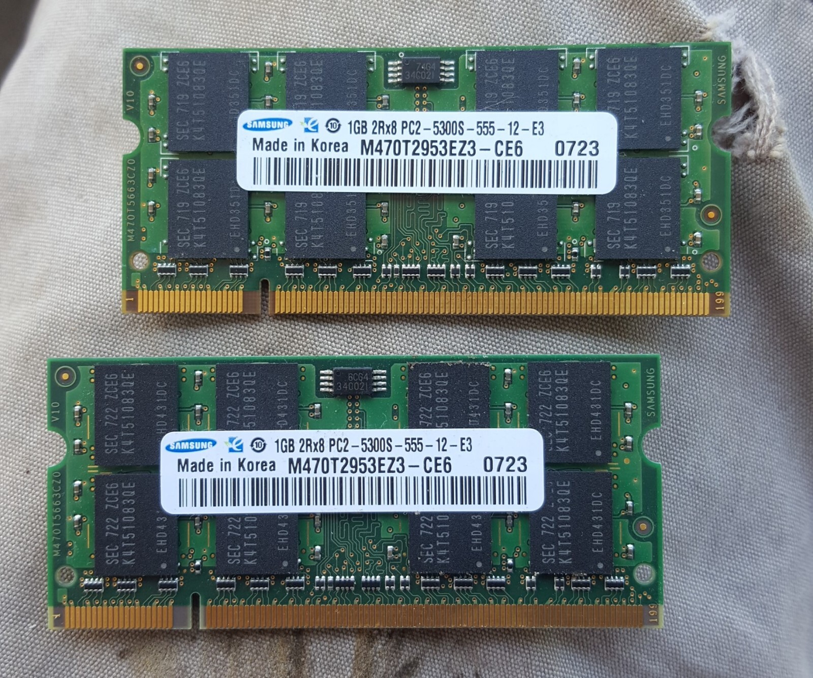 samsung 1gb 2rx8 pc2 5300s laptop ram memory bank