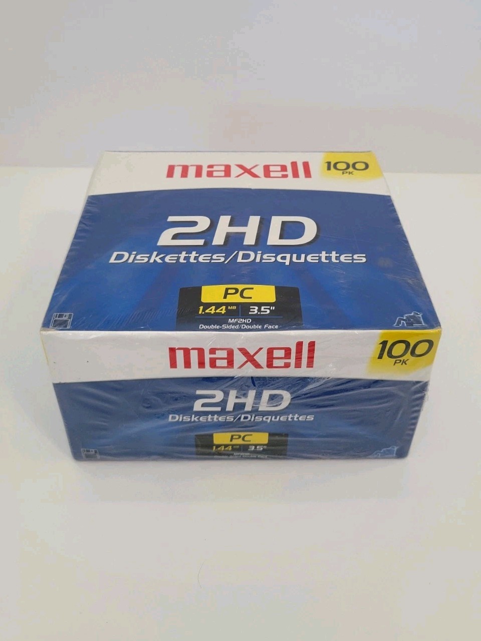 Maxell 2HD 3.5" 1.44MB Floppy Disks 100 Pack MF2HD PC NEW Sealed