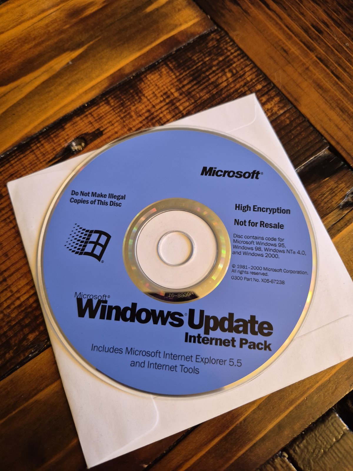 Vintage - Microsoft Windows Update Internet Pack, 1999 cd disc PC 
