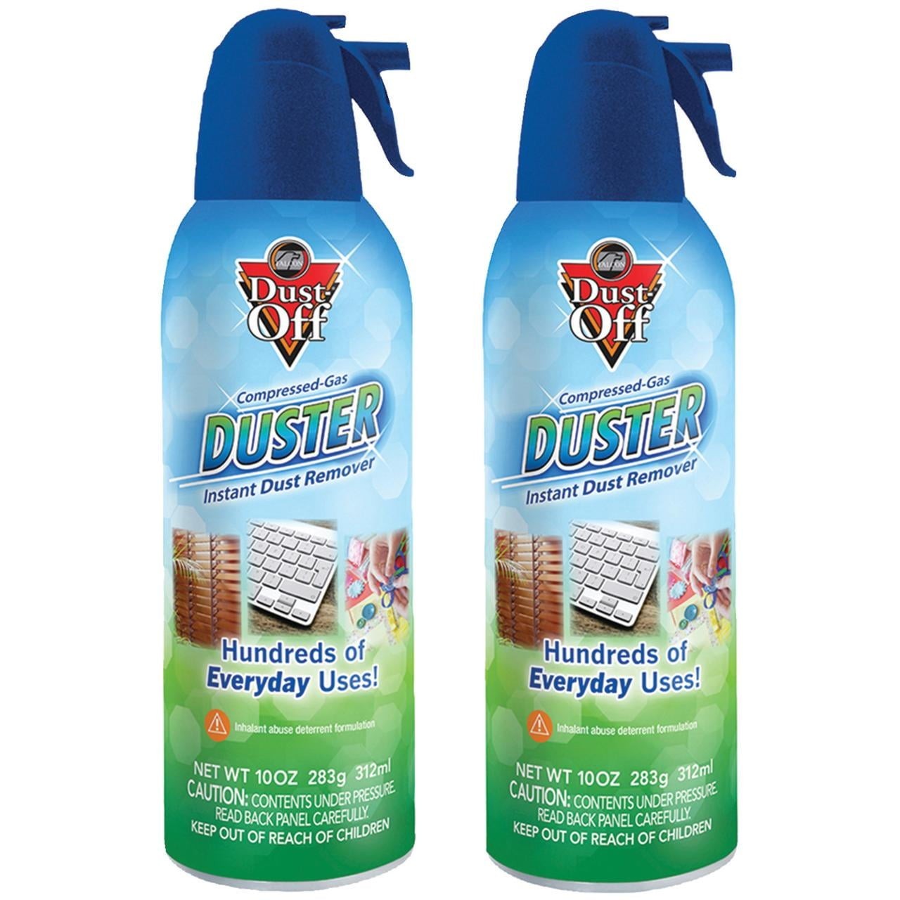 Dust-Off Model Compressed Gas Duster,2 Pack, 10oz, 8.5" H, 3" W.