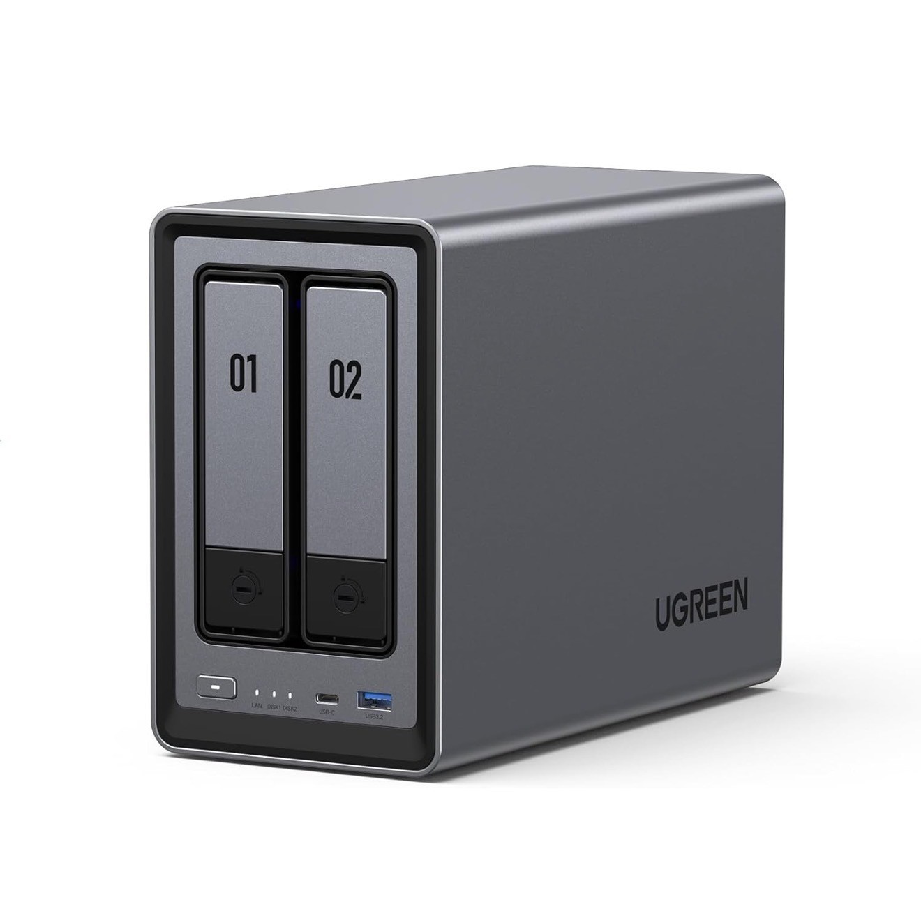 UGREEN NAS DXP2800 2-Bay Desktop All-Round,Intel N100 Quad-core CPU,8GB DDR5 RAM