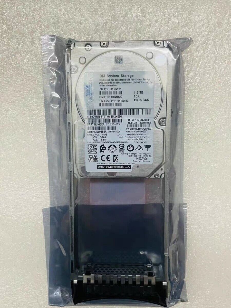 IBM 01NN120 01EJ867 ST1800MM0129 1.8TB SAS 12Gb 10K 2.5" V3700 V2 HARD DRIVE HDD