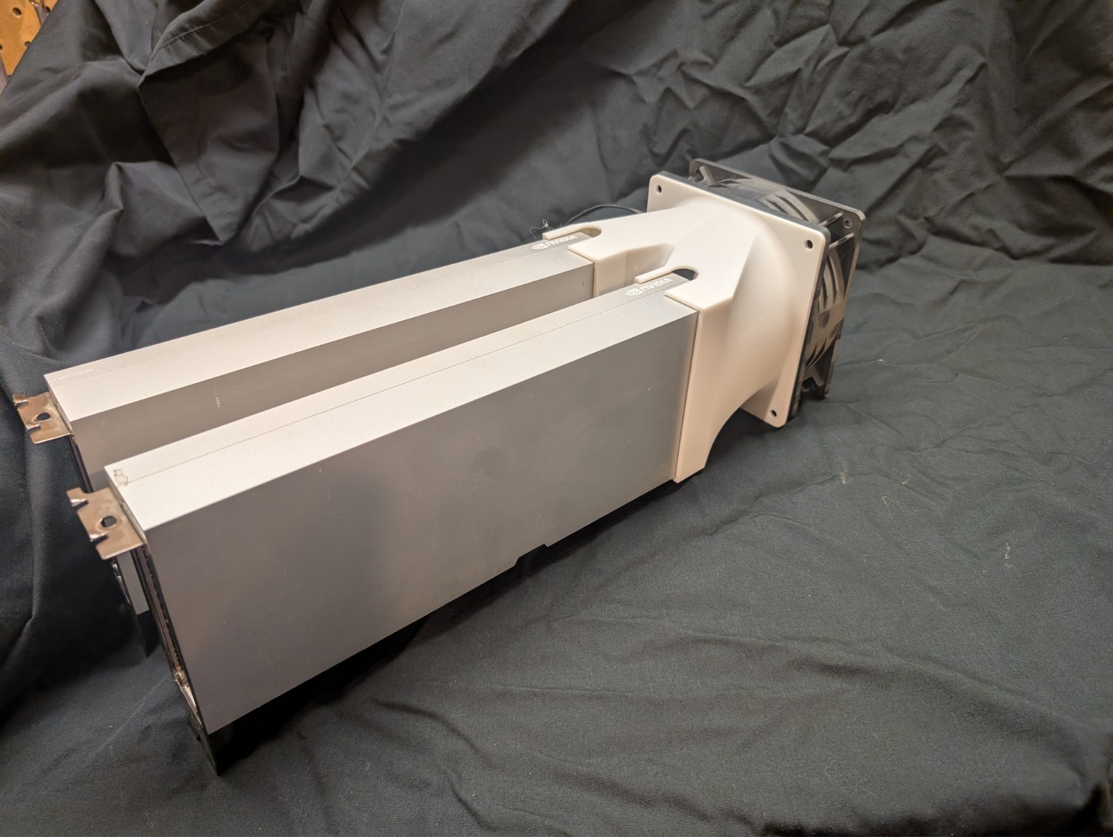 Nvidia CMP 170HX Dual Cooling Shroud + Optional 120mm fan - 70mm Spacing