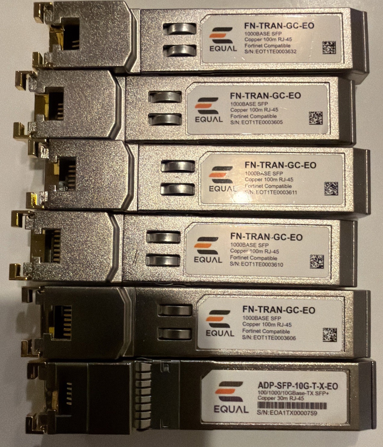 Lot Of 6x Equal Fn-Tran-gc-eo