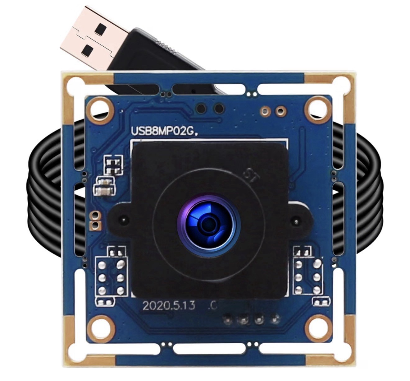 ELP 8mp USB Camera Wide Angle with 180degree 180 degree Fisheye lens, Black