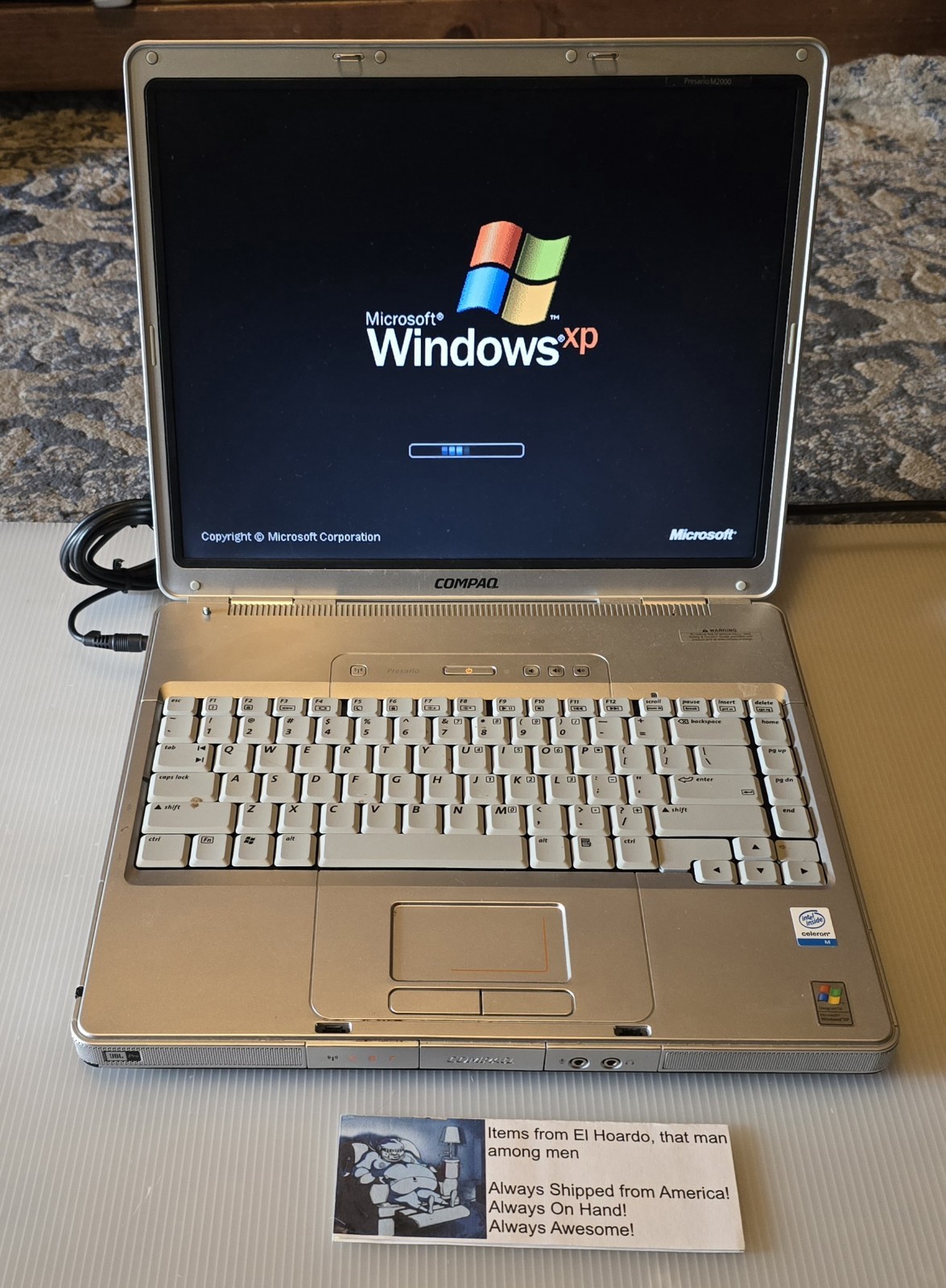 Compaq Presario M2000 Retro Windows XP Laptop Celeron M 1.5GHz 1GB 40GB HDD