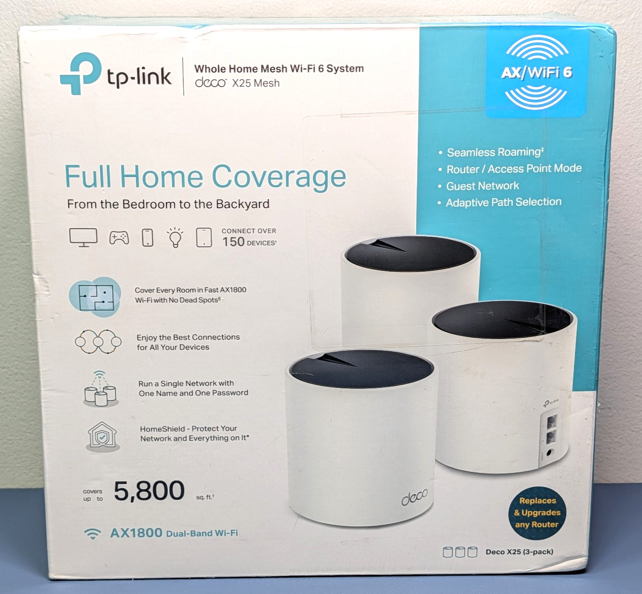 TP-Link Deco X25 AX1800 Whole Home Mesh WiFi 6 System 3-Pack New Sealed