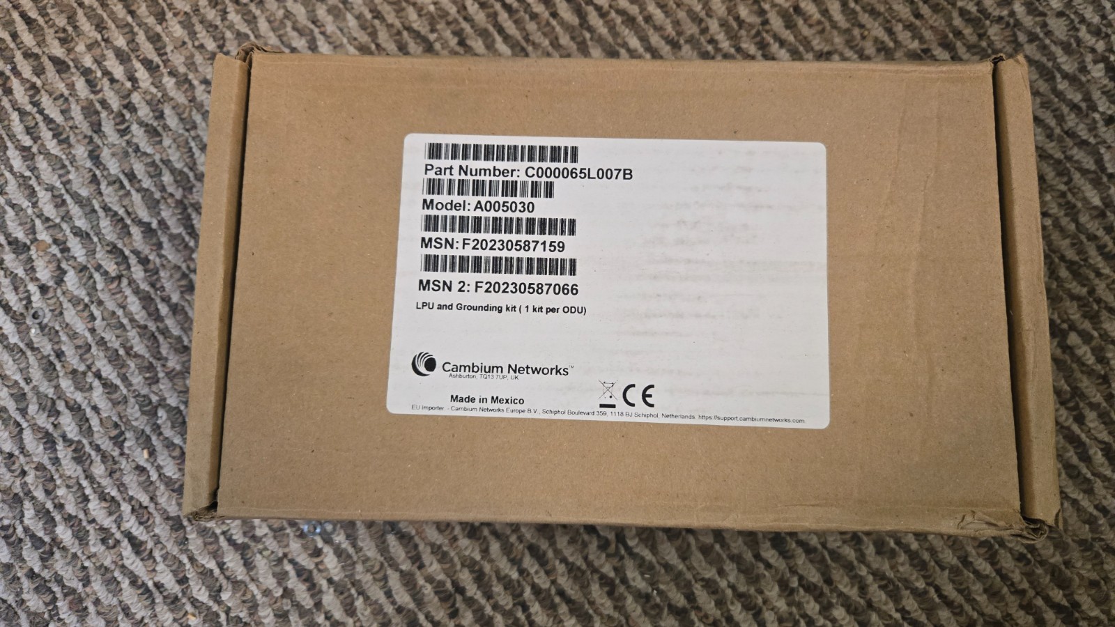 Cambium Networks C000065L007B PTP650/ PTP670 LPU and Grounding Kit
