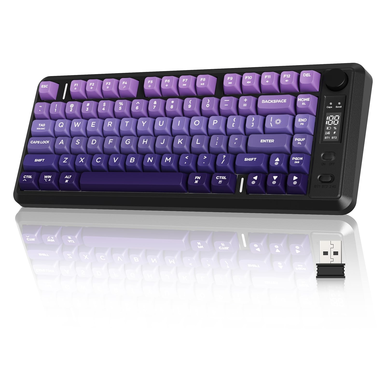 Ziyou Lang M75 Wireless Gaming Keyboard Grape Purple