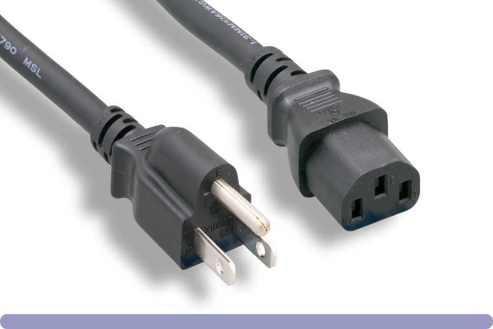 25FT Standard  Computer Power Cable Cord UL-CE