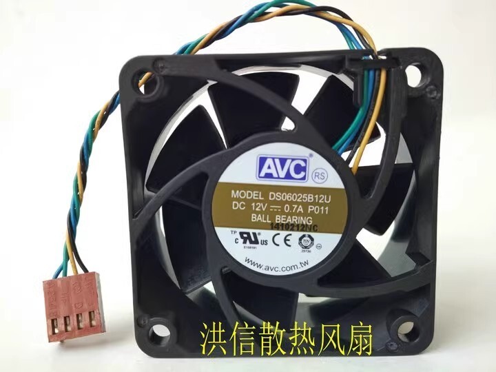 AVC DS06025B12U 6025 DC12V 0.70A 6CM 4-Wire PWM Cooling Fan