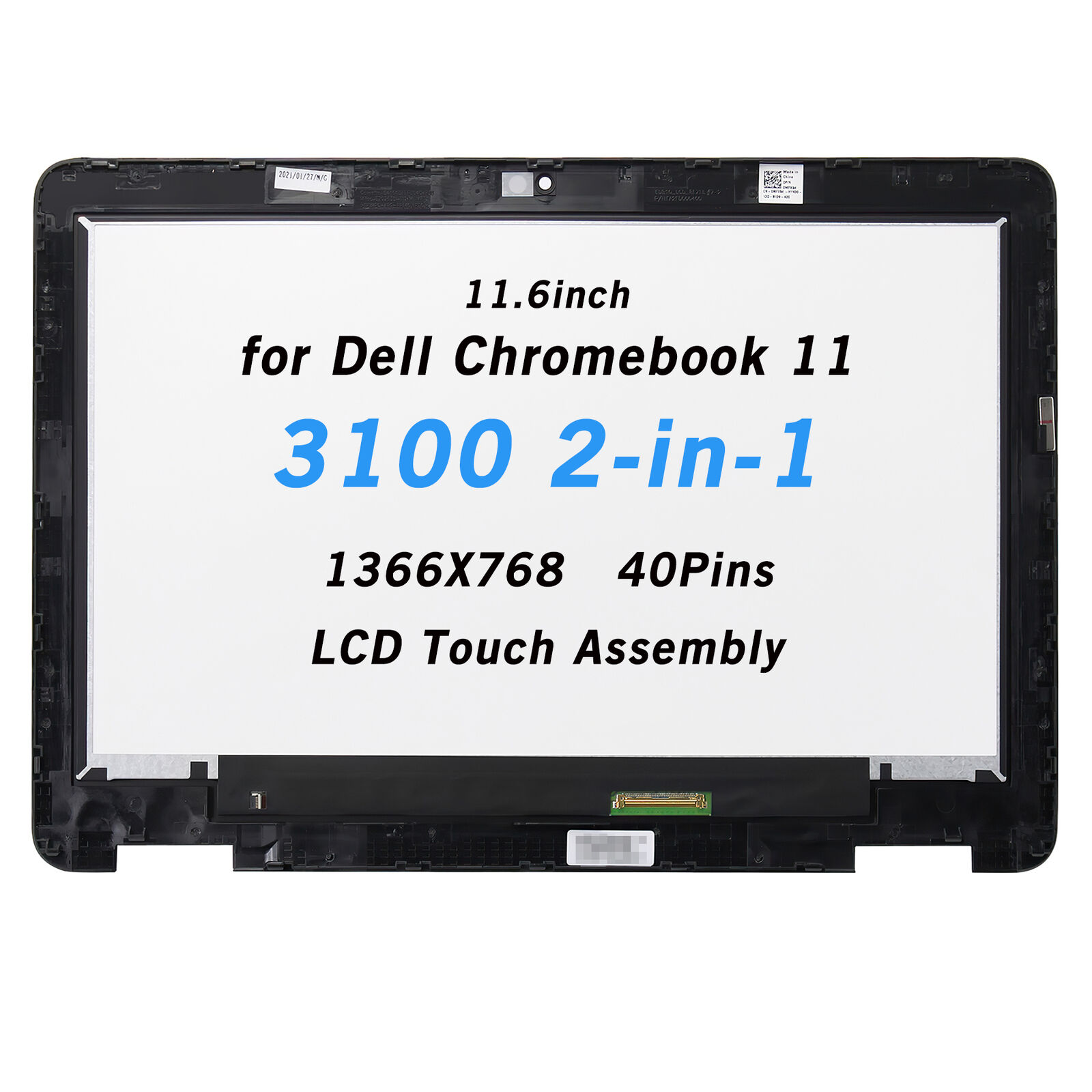 For Dell Chromebook 11 3100 NV116WHM-T11 11.6
