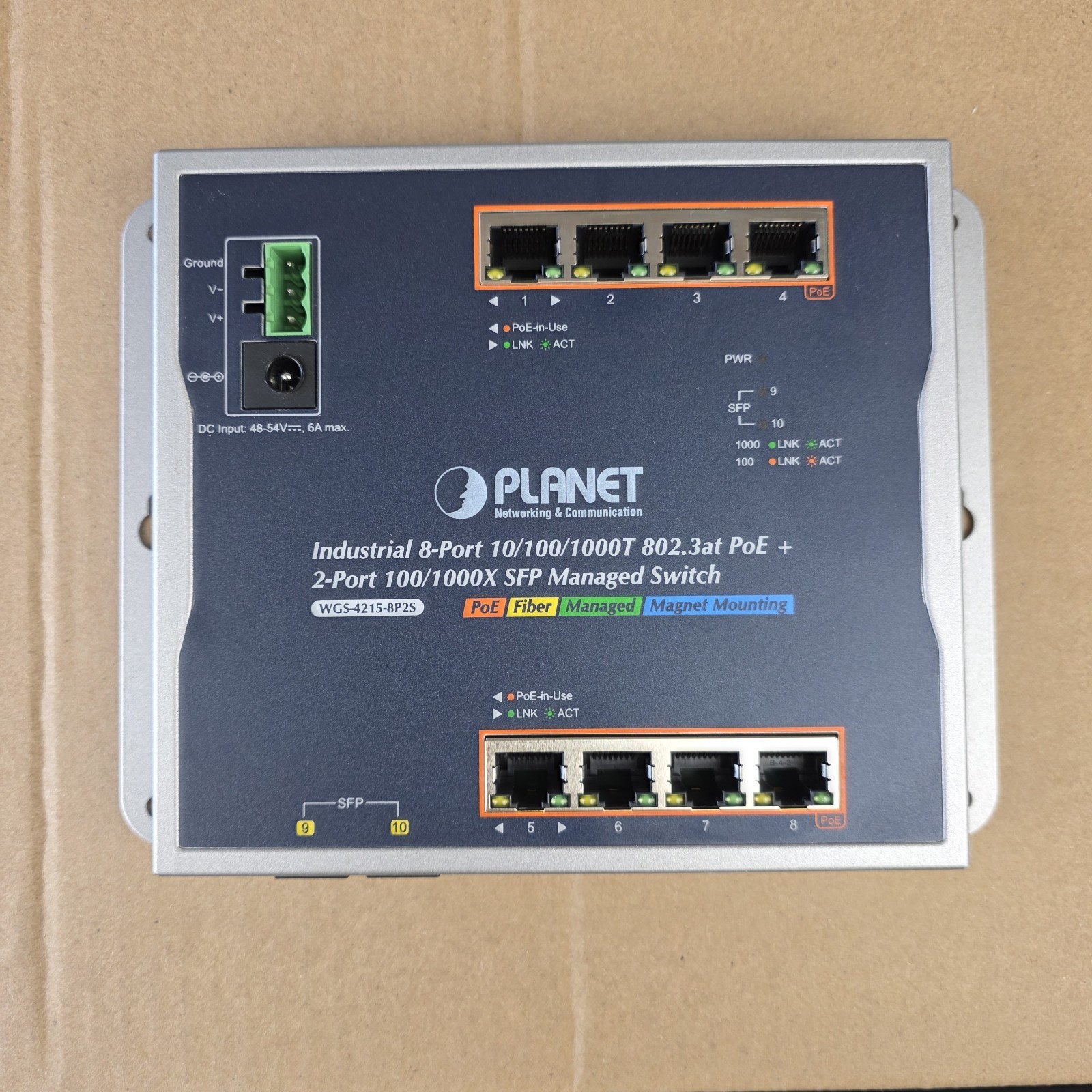 Planet WGS-4215-8P2S 8-Port Gigabit PoE+ Managed Switch Tested - Switch Only
