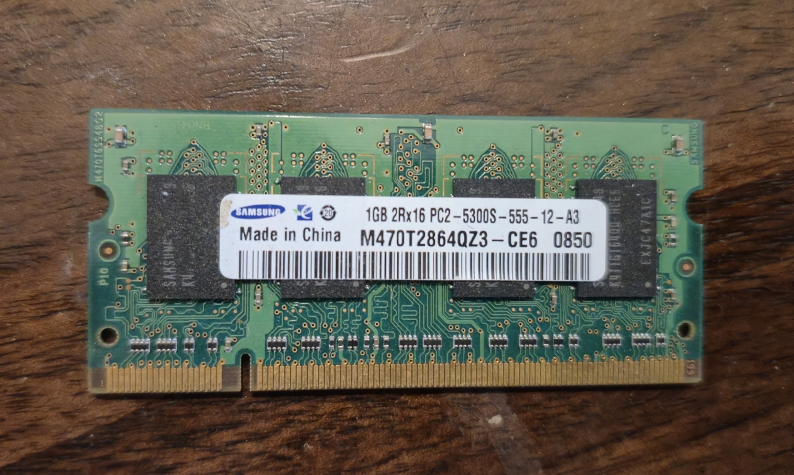 Samsung 1x1GB DDR2-667 (PC2-5300S) Laptop Memory (Select 1-2)