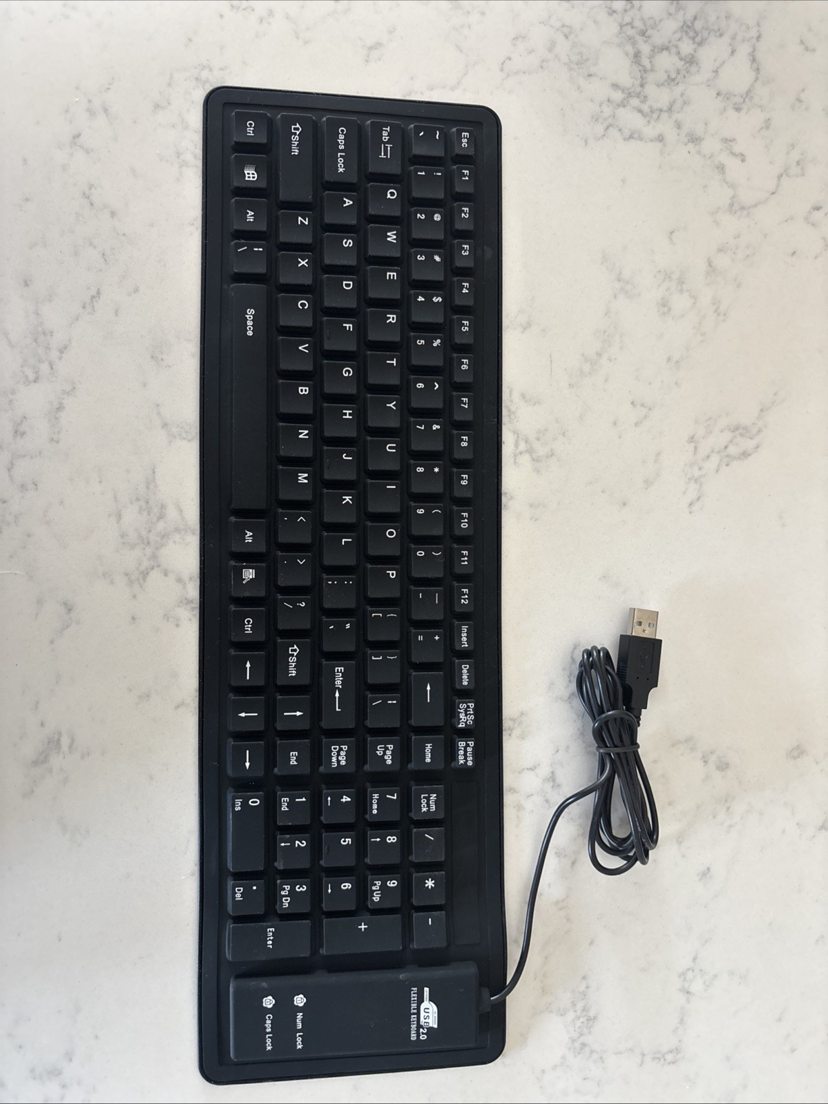 axGear Foldable Flexible Silicone Keyboard Waterproof, USB, Black
