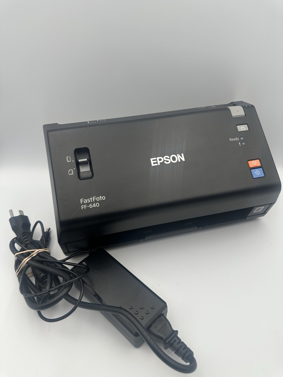 Epson FastFoto FF-640 High Speed Scanner-No Top Loading Tray TESTED-Read Descrip