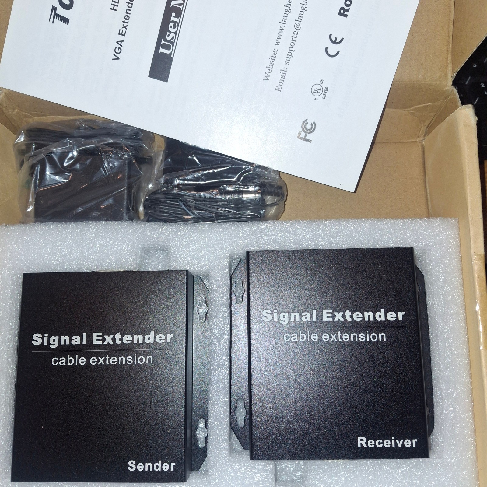Torileaf VGA KVM PS2 Cable Signal Extender - New open box for Cat5E 6 7