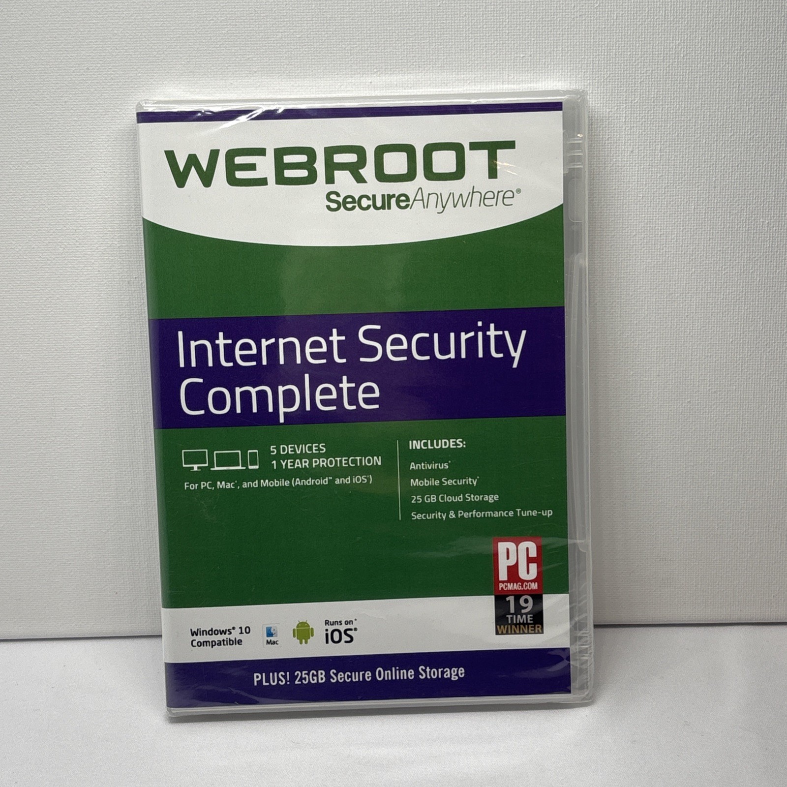WEBROOT SECURE ANYWHERE INTERNET SECURITY 5 DEVICES  NEW GLOBAL KEY