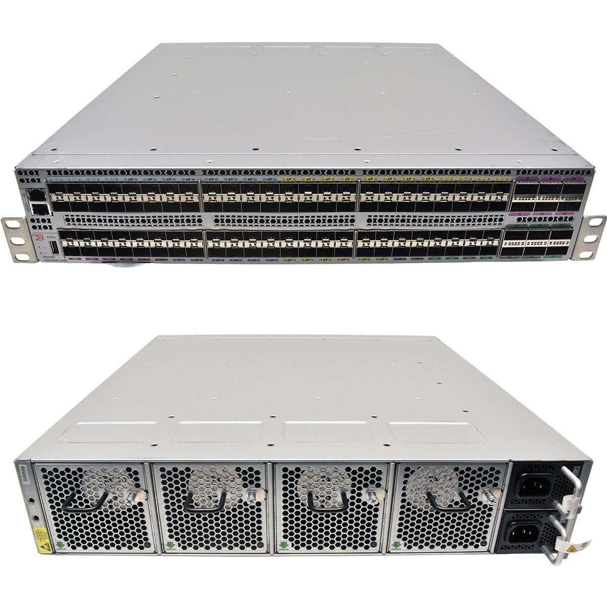 Brocade VDX 6940-144S BR-VDX6940-144S-AC-F 96-Port SFP+ 12x 40GbE QSFP+Switch