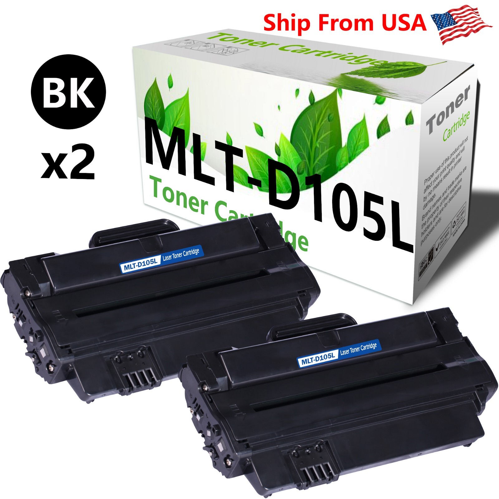 2-Pack MLTD105L Toner Cartridge for MLT-D105L D105L for SCX-4600 SF-650