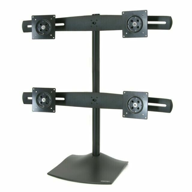 Ergotron DS100 Series Quad-Monitor Desk Stand - Steel - Black 33-324-200