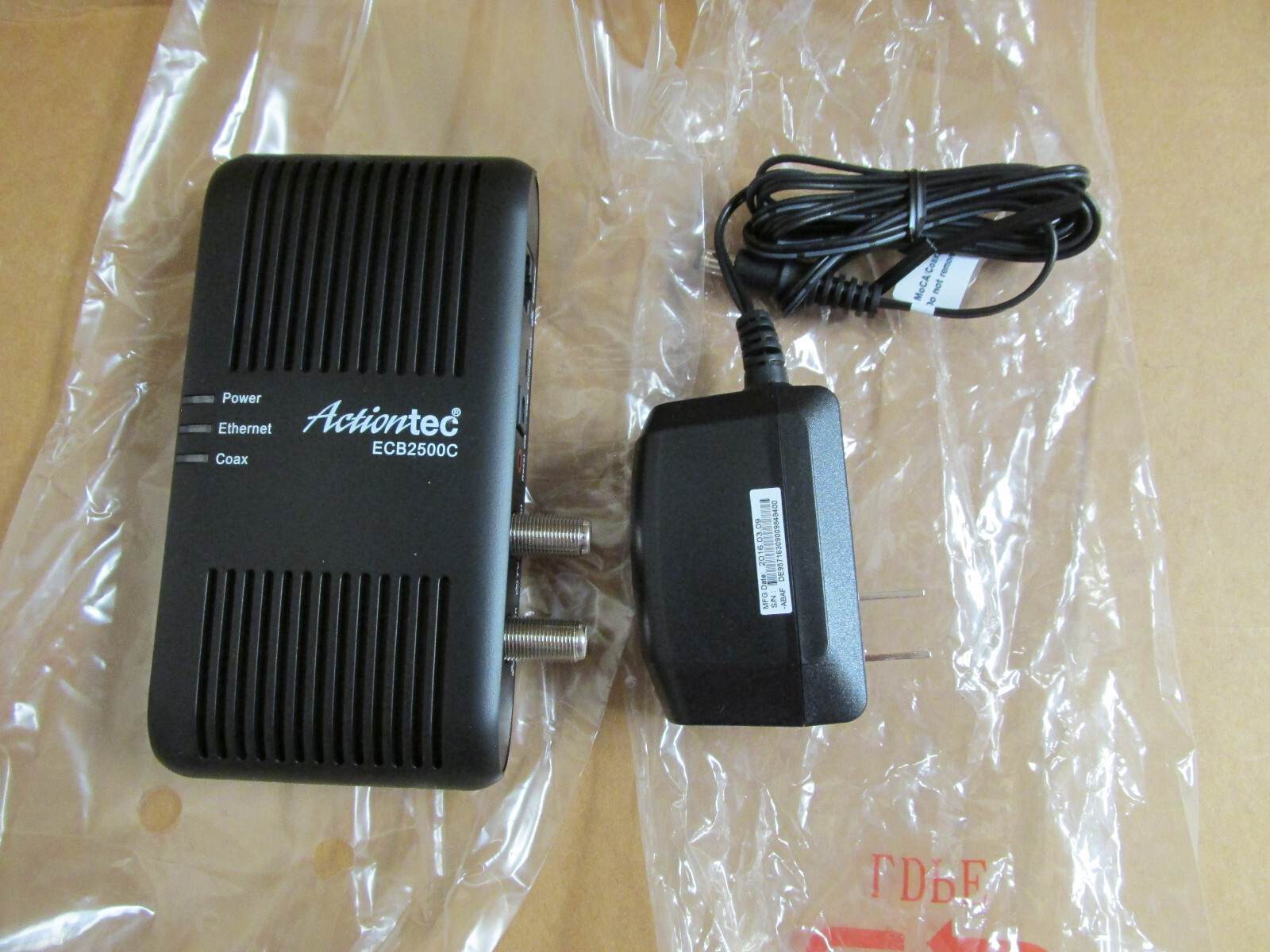 Actiontec ECB2500C MoCA Network Adapter W/Power Supply (NEW)