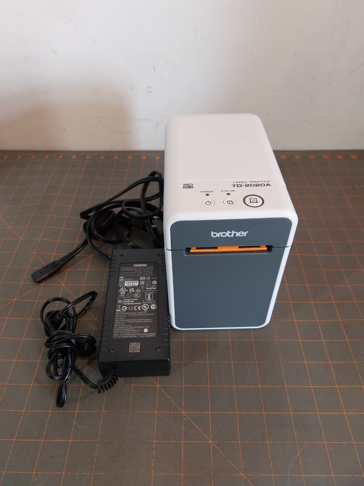 Brother TD-2020 Direct Thermal Label Printer with AC adapter for TD 2020