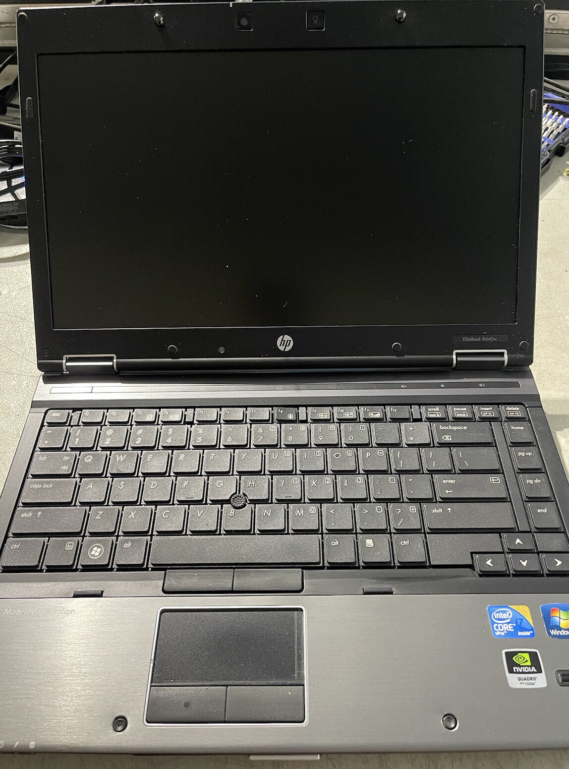HP Elitebook 8440w-Core i7-M640-2.80GHz-Parts/Repair-Laptop ONLY-AS IS-C1225