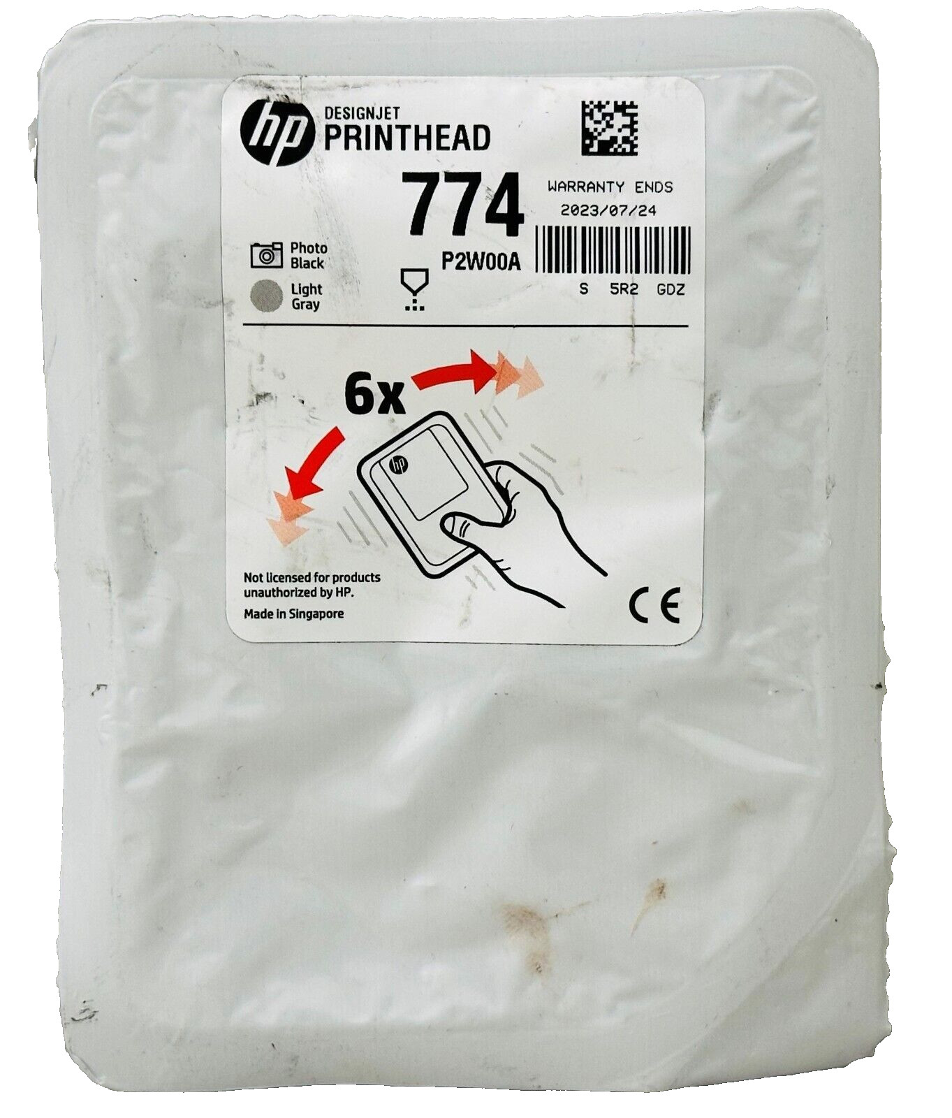New Genuine HP 774 Photo Black & Light Gray (P2W00A) Printhead Cartridge