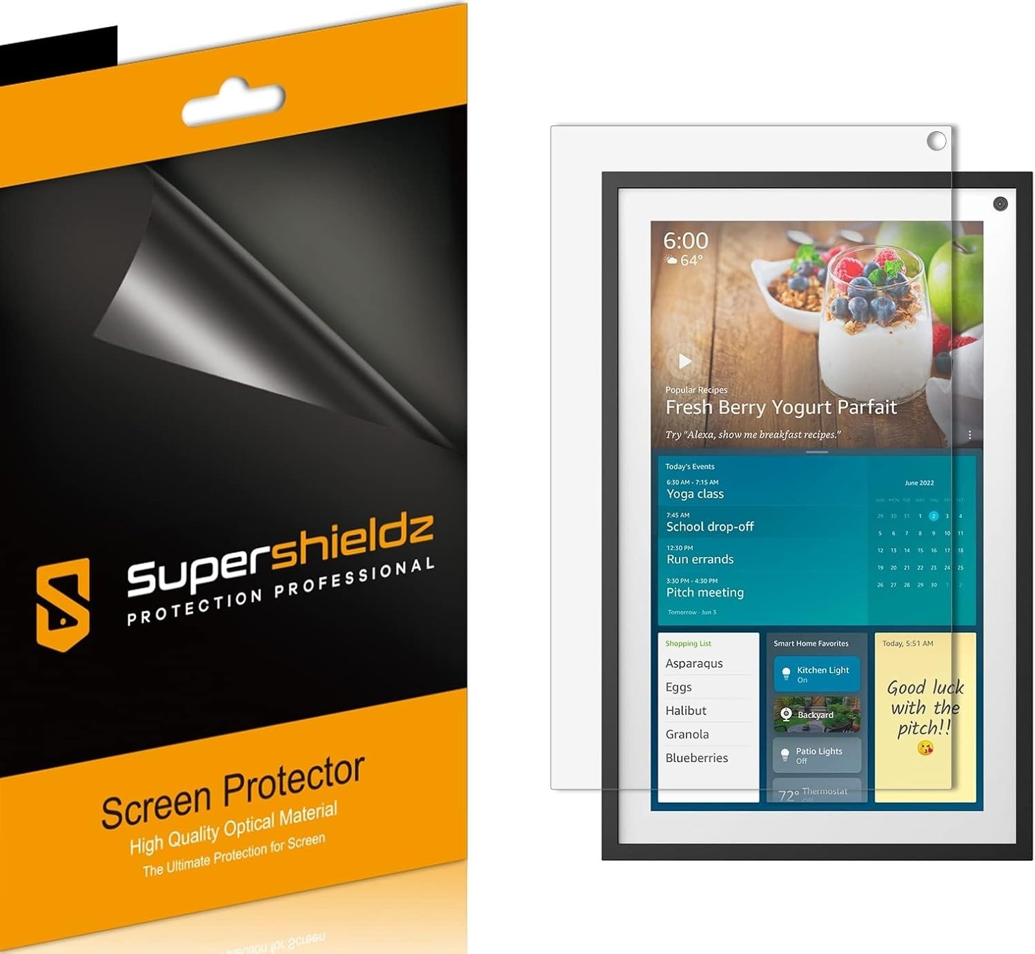 3 Pack Echo Show 15 Clear Shield Screen Protectors - Easy Installation & Durable